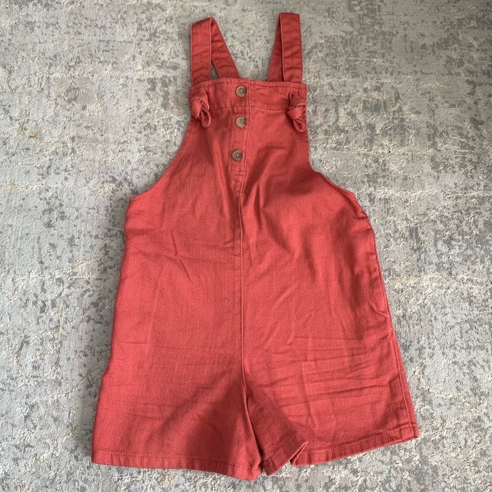 H&M - Knotted Burnt Red Romper - Size 6-7